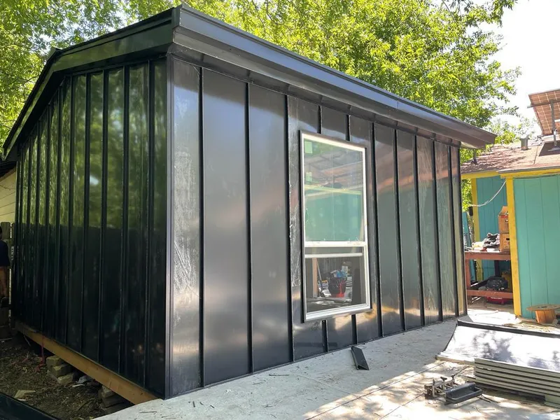 Black standing seam metal wall panels for Metal Roof Installation in Dearborn Heights